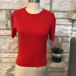 H&M Red Fitted Short Sleeve T-Shirt
